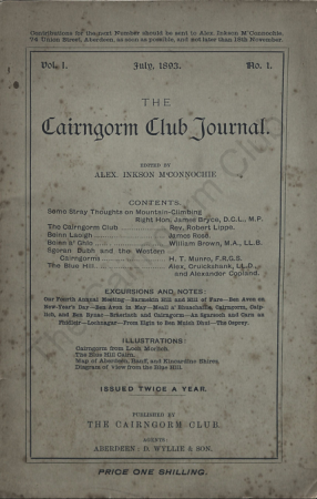 The Cairngorm Club Journal No 1 cover